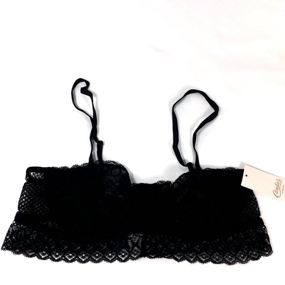 NWT Candies 2 Bras Scalloped Trim Mesh Unlined Red Black 34A Adjustable Straps - Picture 5 of 9